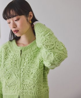 【アダム エ ロペ/ADAM ET ROPE'】のコードレースパターンニットカーディガン 人気、トレンドファッション・服の通販 founy(ファニー) ファッション Fashion レディースファッション Fashion for Women トップス・カットソー Cut & Sew Tops ニット Knit Tops & Sweaters カーディガン・羽織り Layered Style Cardigans インナー Innerwear カーディガン Cardigan, Knitwear シンプル Simple, Minimal スラックス Slacks, Dress Pants ダウン Down, Puffer デニム Denim, Jeans Material フロント Front, Front Design ポケット Pocket, Pocket Detail おすすめ Recommended / Our Picks 2025年 2025 2025-2026秋冬・A/W Autumn/Winter 2025–26 AW25–26 |ID:prp329100004798202