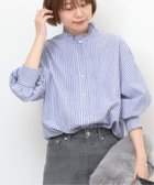【ジャーナルスタンダード レリューム/JOURNAL STANDARD relume】のフリルネックドビーストライプシャツ 人気、トレンドファッション・服の通販 founy(ファニー) ファッション Fashion レディースファッション Fashion for Women トップス・カットソー Cut & Sew Tops シャツ・ブラウス・オフィスカジュアル Elegant Blouses & Button-Ups 2025年 2025 2025-2026秋冬・A/W Autumn/Winter 2025–26 AW25–26 インナー Innerwear スウェット / スエット Sweatshirt, Sweatwear バランス Balance, Style Balance フリル Frill, Ruffle フロント Front, Front Design 春 Spring thumbnail ブルー|ID: prp329100004798215 ipo3291000000034950702