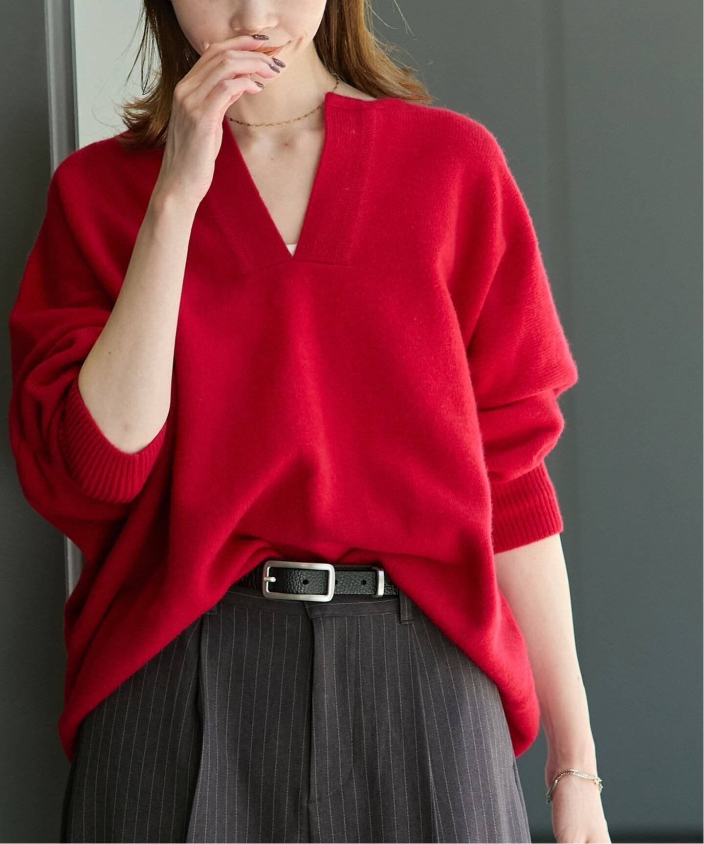 【ジャーナルスタンダード/JOURNAL STANDARD】の《WEB限定追加3》MUSIC カフタンプルオーバー インテリア・キッズ・メンズ・レディースファッション・服の通販 founy(ファニー) ファッション Fashion レディースファッション Fashion for Women トップス・カットソー Cut & Sew Tops カジュアルプルオーバー・ニットトップス Pullovers & Knit Tops / Casual Pullovers インナー Innerwear スキッパー Skipper, Open Collar レッド|ID: prp329100004798243 ipo3291000000034814404