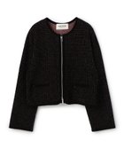 【トゥモローランド/TOMORROWLAND】のシェニールジャカード ジップアップカーディガン 18 ブラック系|ID: prp329100004798258 ipo3291000000034814533