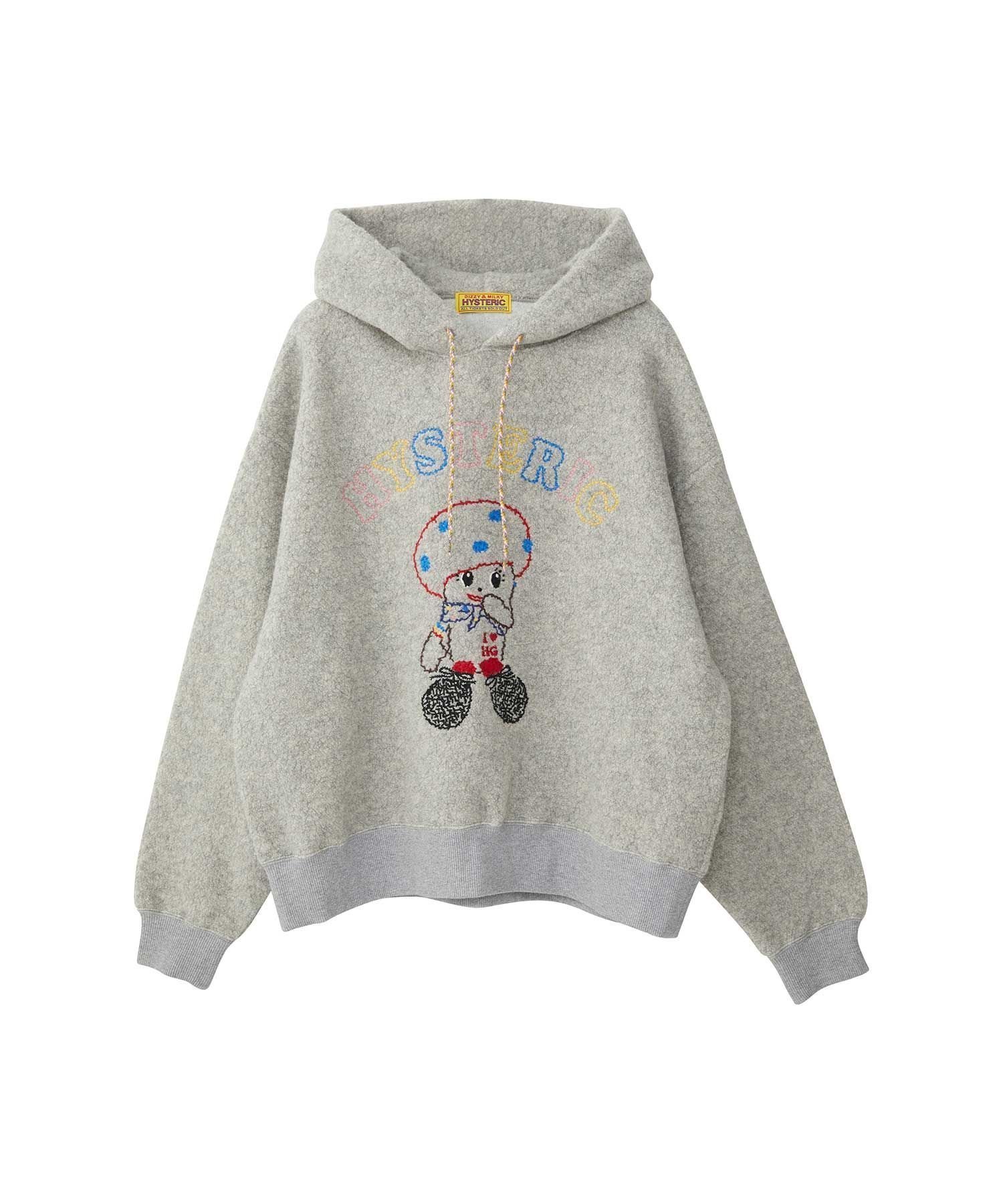 【ヒステリックグラマー/HYSTERIC GLAMOUR】のNOKO CHAN刺繍 オーバーサイズパーカー インテリア・キッズ・メンズ・レディースファッション・服の通販 founy(ファニー) ファッション Fashion レディースファッション Fashion for Women トップス・カットソー Cut & Sew Tops レディースパーカー・カジュアルフーディー Casual Hoodies & Sweatshirts ガーリー Girly, Feminine Style ハンド Hand, Handmade モコモコ Fuzzy, Fluffy モチーフ Motif, Design Theme トップグレー|ID: prp329100004798264 ipo3291000000034871119