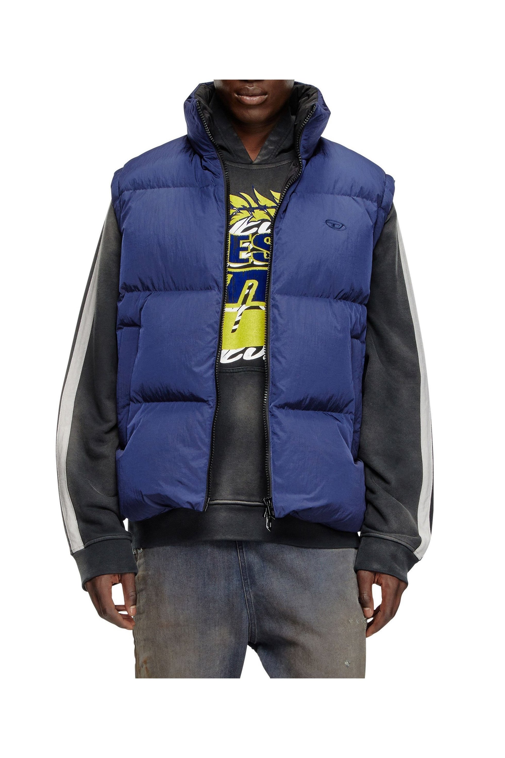 【ディーゼル/DIESEL / MEN】のメンズ ダウンジャケット ダウンベスト インテリア・キッズ・メンズ・レディースファッション・服の通販 founy(ファニー) ファッション Fashion メンズファッション Fashion for Men ジャケット Jacket, Outerwear ダウン Down, Puffer ベスト Vest, Waistcoat メンズ Men's, Menswear 無地 Plain, Solid Color ブルー系その他|ID: prp329100004798327 ipo3291000000034902381