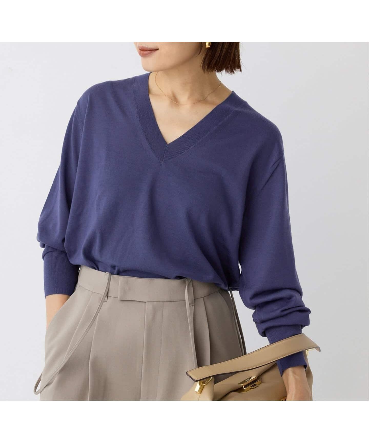【イエナ/IENA】の《追加》18G Vネックプルオーバー インテリア・キッズ・メンズ・レディースファッション・服の通販 founy(ファニー) ファッション Fashion レディースファッション Fashion for Women トップス・カットソー Cut & Sew Tops カジュアルプルオーバー・ニットトップス Pullovers & Knit Tops / Casual Pullovers Vネックトップス V-Neck Tops / V-Cut Neckline Shirts 2025年 2025 2025-2026秋冬・A/W Autumn/Winter 2025–26 AW25–26 イタリア Italy インナー Innerwear ベーシック Basic, Essential 夏 Summer ネイビー B|ID: prp329100004798338 ipo3291000000034895790