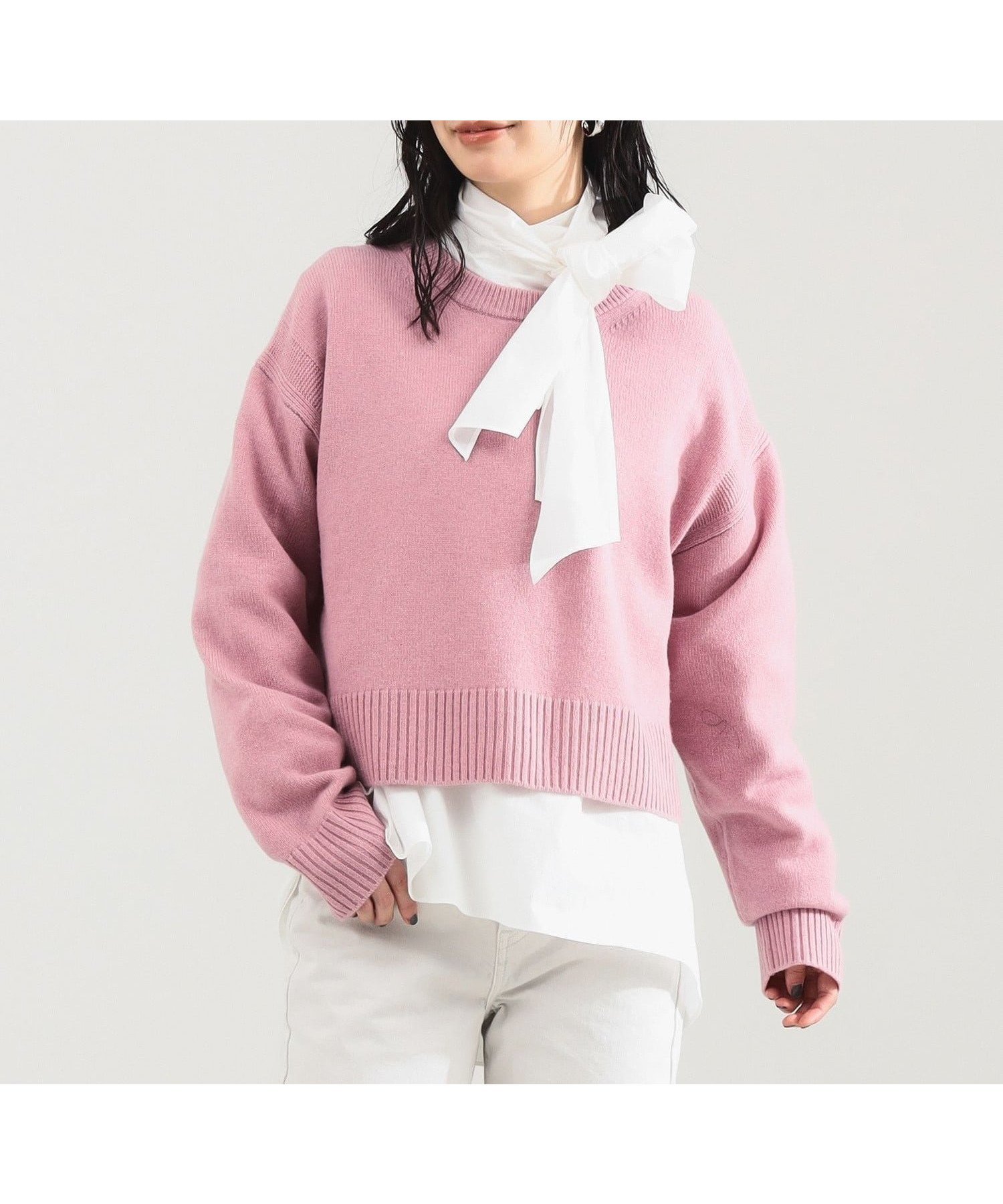 【デミルクス ビームス/Demi-Luxe BEAMS】の7ゲージ ウール クルーネック プルオーバー インテリア・キッズ・メンズ・レディースファッション・服の通販 founy(ファニー) ファッション Fashion レディースファッション Fashion for Women トップス・カットソー Cut & Sew Tops カジュアルプルオーバー・ニットトップス Pullovers & Knit Tops / Casual Pullovers コンパクト Compact, Small Size シンプル Simple, Minimal トレンド Trend, Trending Now バランス Balance, Style Balance リラックス Relax, Relaxed Fit ロング Long, Long-Length ワイド Wide, Wide Fit エレガント 上品 Elegant PINK|ID: prp329100004798342 ipo3291000000034872389