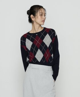 【コムサ/COMME CA】のアーガイルニット プルオーバー 人気、トレンドファッション・服の通販 founy(ファニー) ファッション Fashion レディースファッション Fashion for Women トップス・カットソー Cut & Sew Tops ニット Knit Tops & Sweaters カジュアルプルオーバー・ニットトップス Pullovers & Knit Tops / Casual Pullovers ジャケット Jacket, Outerwear フラット Flat, Flat Shoes |ID:prp329100004798355