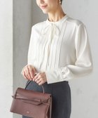 【シップス フォー ウィメン/SHIPS】の手洗い可能 ハンマー サテン ピンタック ブラウス 人気、トレンドファッション・服の通販 founy(ファニー) ファッション Fashion レディースファッション Fashion for Women トップス・カットソー Cut & Sew Tops シャツ・ブラウス・オフィスカジュアル Elegant Blouses & Button-Ups インナー Innerwear カフス Cuff Design ギャザー Gathered, Ruffled サテン Satin, Glossy Fabric ジャケット Jacket, Outerwear スリーブ Sleeve, Long Sleeve / Short Sleeve デニム Denim, Jeans Material ネックレス Necklace, Pendant Necklace パイピング Piping, Trim Design フェミニン Feminine, Girly ボトム Bottoms, Lower Wear リボン Ribbon, Bow おすすめ Recommended / Our Picks 2025年 2025 2025春夏・S/S Spring/Summer 2025 SS25 thumbnail ライトホワイト|ID: prp329100004798366 ipo3291000000035073142