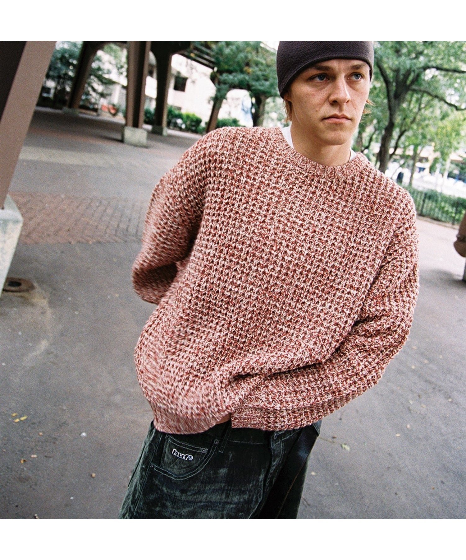 【ハフ/HUF】の1984 MELANGE SWEATER/ HUF ハフ セーターニット 人気、トレンドファッション・服の通販 founy(ファニー) 　ファッション　Fashion　レディースファッション　Fashion for Women　トップス・カットソー　Cut & Sew Tops　ニット　Knit Tops & Sweaters　レディースパーカー・カジュアルフーディー　Casual Hoodies & Sweatshirts　スウェット・クルーネックトップス　Sweatshirts & Crewnecks / Relaxed Fit Sweat Tops　冬　Winter / This Winter　アクセサリー　Fashion Accessories　アクリル　Acrylic Material　グラフィック　Graphic, Graphic Design　ジャケット　Jacket, Outerwear　セーター　Sweater, Knitwear　パターン　Pattern, Design Print　プリント　Print, Printed Pattern　ホリデーシーズン　Holiday Season　メランジ　Melange, Mixed Yarn　ワーク　Workwear, Utility Style　定番　Standard, Basic Item　 other-1|ID: prp329100004798397 ipo3291000000034950002