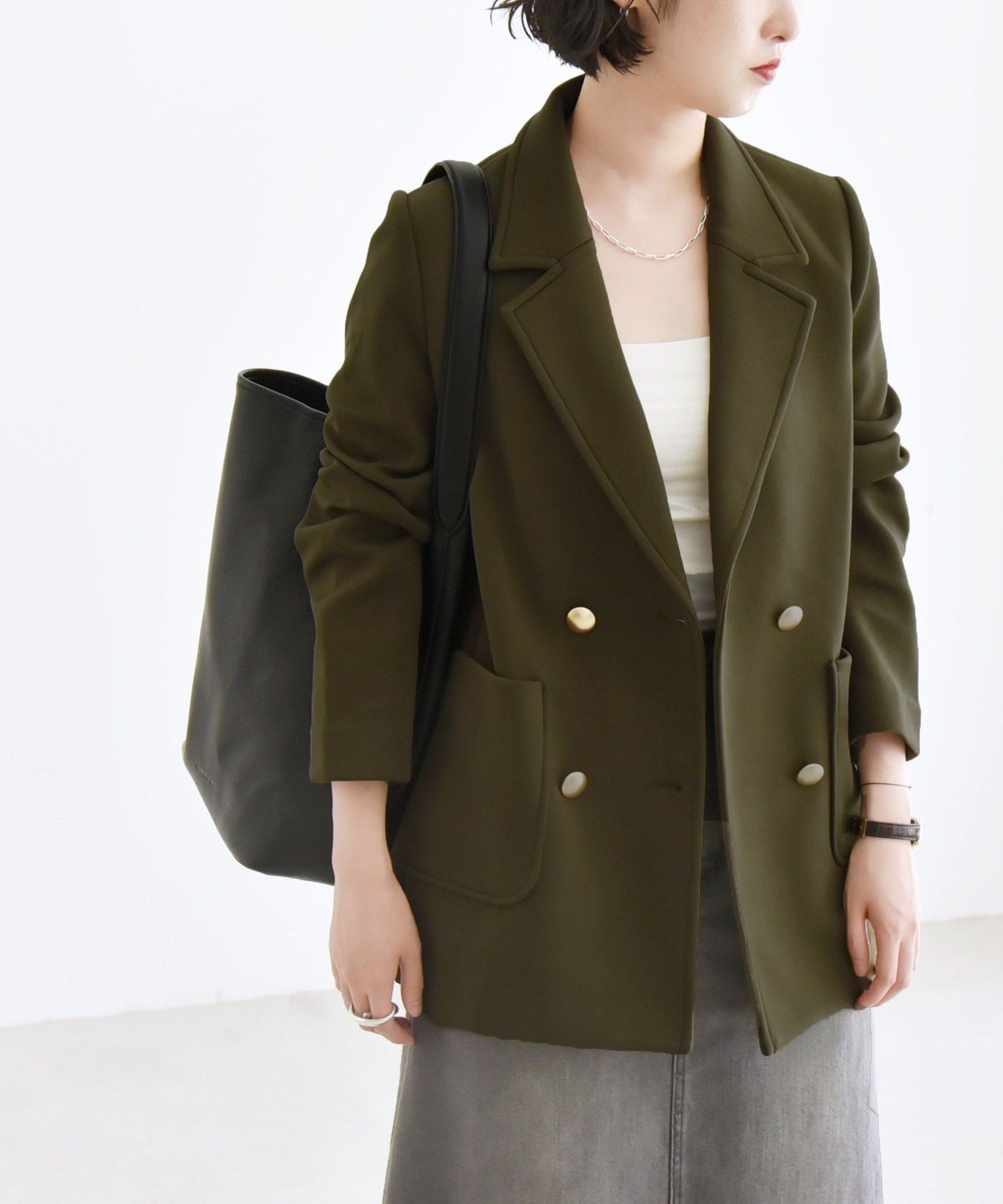 【シップス フォー ウィメン/SHIPS】のquaranciel 洗濯機可能 ジャージー テーラード ダブル ジャケット インテリア・キッズ・メンズ・レディースファッション・服の通販 founy(ファニー) ファッション Fashion レディースファッション Fashion for Women アウター Coat / Outerwear Collection レディースジャケット・軽アウター Jackets 洗える Machine Washable カーディガン Cardigan, Knitwear ジャケット Jacket, Outerwear ダブル Double, Double-Breasted テーラード Tailored, Tailored Fit デニム Denim, Jeans Material 人気 Popular, Best Seller バランス Balance, Style Balance フィット Fit, Slim Fit フロント Front, Front Design エレガント 上品 Elegant ビジネス 仕事 通勤 Business / Work / Commuting オリーブ|ID: prp329100004798421 ipo3291000000034860384