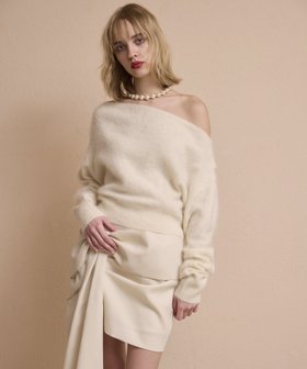 【エイミーイストワール/eimy istoire】のウール起毛オフショルニットトップス 人気、トレンドファッション・服の通販 founy(ファニー) ファッション Fashion レディースファッション Fashion for Women トップス・カットソー Cut & Sew Tops ニット Knit Tops & Sweaters アクセサリー Fashion Accessories シンプル Simple, Minimal デコルテ Décolleté, Neckline デニム Denim, Jeans Material バランス Balance, Style Balance フィット Fit, Slim Fit フォルム Silhouette, Form ボトム Bottoms, Lower Wear ワイド Wide, Wide Fit A/W・秋冬 Autumn/Winter 再入荷 Restock / Back in Stock エレガント 上品 Elegant |ID:prp329100004798444