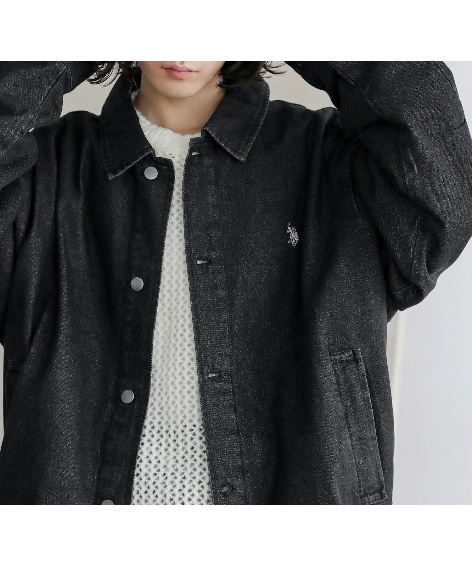 【ザ カジュアル/THE CASUAL】のU.S. POLO ASSN.別注 ビッグシルエットショートブルゾン デニム/PUレザー 人気、トレンドファッション・服の通販 founy(ファニー) 　ファッション　Fashion　レディースファッション　Fashion for Women　アウター　Coat / Outerwear Collection　ブルゾンジャケット・スポーティアウター　Blouson Jackets　アメリカン　American Style　春　Spring　秋　Autumn　カーゴパンツ　Cargo Pants, Utility Pants　クラシック　Classic, Timeless Style　ショルダー　Shoulder, Shoulder Strap　ショート　Short, Short Length　シンプル　Simple, Minimal　スポーツ　Sports, Activewear　スラックス　Slacks, Dress Pants　デニム　Denim, Jeans Material　トレンド　Trend, Trending Now　ドロップ　Drop Shoulder, Dropped Style　人気　Popular, Best Seller　パーカー　Hoodie, Parka　ビッグ　Big, Oversized　ブルゾン　Blouson, Bomber Jacket　ボトム　Bottoms, Lower Wear　別注　Limited Edition, Custom Order　リアル　Real, Realistic　ワイド　Wide, Wide Fit　ワンポイント　One Point, Statement Accent　再入荷　Restock / Back in Stock　 other-1|ID: prp329100004798445 ipo3291000000035016361