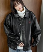 【ザ カジュアル/THE CASUAL】のU.S. POLO ASSN.別注 ビッグシルエットショートブルゾン デニム/PUレザー ブラック系|ID: prp329100004798445 ipo3291000000035078976