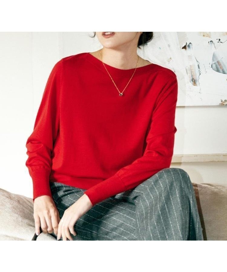 【アンタイトル/UNTITLED】の【アンサンブル可/薄手/オフィス】シルクウールカシミヤ ドルマンスリーブニット インテリア・キッズ・メンズ・レディースファッション・服の通販 founy(ファニー) ファッション Fashion レディースファッション Fashion for Women トップス・カットソー Cut & Sew Tops ニット Knit Tops & Sweaters アンサンブルニット Knit Ensembles & Twin Sets アンサンブル Ensemble Set クール Cool, Chic コンパクト Compact, Small Size シルク Silk, 100% Silk スマート Smart, Elegant スリット Slit, Slit Detail デコルテ Décolleté, Neckline フェミニン Feminine, Girly フレア Flare, Flared プリーツ Pleats, Pleated 羽織 Haori, Light Jacket ミックス Mix, Mixed Style ワイド Wide, Wide Fit エレガント 上品 Elegant レッド|ID: prp329100004798449 ipo3291000000034815810