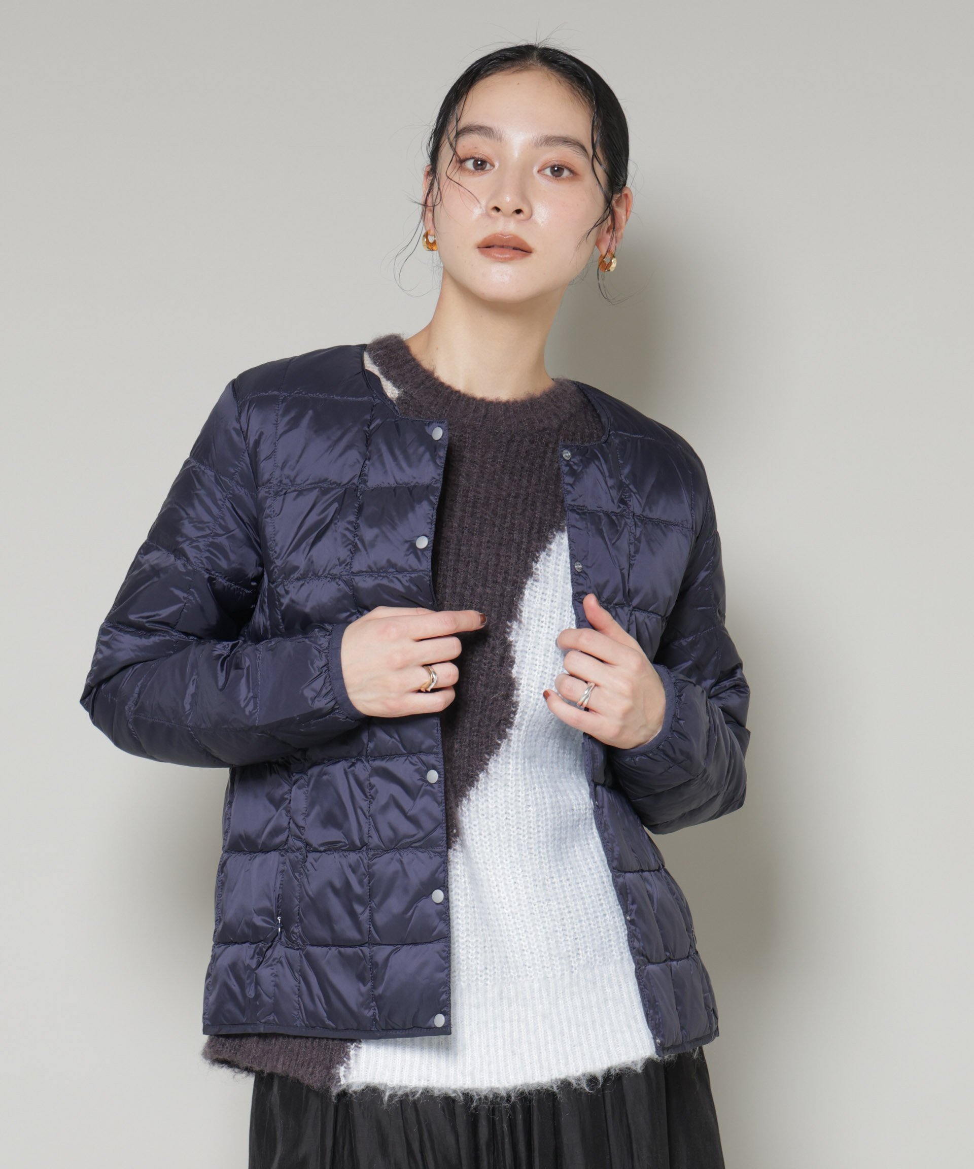 【ナノ ユニバース/nano universe】のTAION/クルーネックボタンダウンジャケット インテリア・キッズ・メンズ・レディースファッション・服の通販 founy(ファニー) ファッション Fashion レディースファッション Fashion for Women アウター Coat / Outerwear Collection レディースジャケット・軽アウター Jackets アウトドア Outdoor Clothing インナー Innerwear ウォッシャブル Machine Washable キルティング Quilted, Quilting シェイプ Shape, Slim Fit シンプル Simple, Minimal スタイリッシュ Stylish, Fashionable ダウン Down, Puffer 定番 Standard, Basic Item 人気 Popular, Best Seller パーカー Hoodie, Parka フロント Front, Front Design ベーシック Basic, Essential ポケット Pocket, Pocket Detail 2025年 2025 2025-2026秋冬・A/W Autumn/Winter 2025–26 AW25–26 ネイビー|ID: prp329100004798455 ipo3291000000034815877