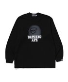 【ア ベイシング エイプ/A BATHING APE】のBATHING APE LOGO RELAXED FIT LS TEE 人気、トレンドファッション・服の通販 founy(ファニー) ファッション Fashion レディースファッション Fashion for Women スリーブ Sleeve, Long Sleeve / Short Sleeve フロント Front, Front Design プリント Print, Printed Pattern ロング Long, Long-Length thumbnail BLACK|ID: prp329100004798463 ipo3291000000035029880