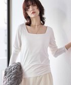 【リヴドロワ/RIVE DROITE】の【ニットのインナーにも】スクエアネックカットソー 人気、トレンドファッション・服の通販 founy(ファニー) ファッション Fashion レディースファッション Fashion for Women トップス・カットソー Cut & Sew Tops ニット Knit Tops & Sweaters カットソー・ベーシックTシャツ Cut-and-Sewn Tops / Stretch Tees & Basics インナー Innerwear カットソー Cut and Sewn Top コンパクト Compact, Small Size スキッパー Skipper, Open Collar スクエア Square, Square Shape ストレッチ Stretch, Stretchy Fabric 再入荷 Restock / Back in Stock おすすめ Recommended / Our Picks thumbnail ホワイト|ID: prp329100004798482 ipo3291000000035083309