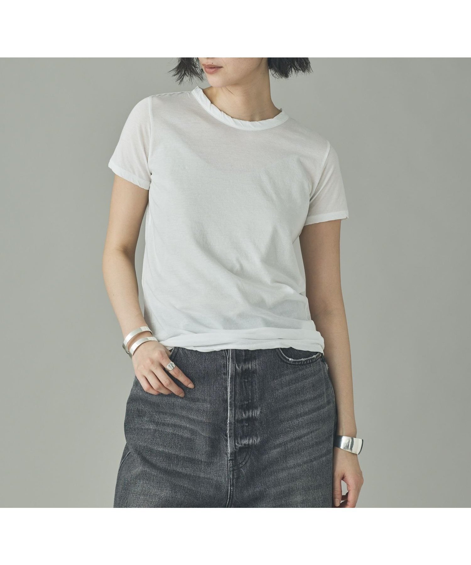 【カレンソロジー/Curensology】の5AWARENESS ショートスリーブTシャツ 人気、トレンドファッション・服の通販 founy(ファニー) 　ファッション　Fashion　レディースファッション　Fashion for Women　トップス・カットソー　Cut & Sew Tops　シャツ・ブラウス・オフィスカジュアル　Elegant Blouses & Button-Ups　ロングTシャツ・Tシャツ　Longline T-Shirts & Tees　インナー　Innerwear　エレガント 上品　Elegant　吸水　Absorbent, Quick-Dry　ショート　Short, Short Length　シンプル　Simple, Minimal　スリーブ　Sleeve, Long Sleeve / Short Sleeve　定番　Standard, Basic Item　プレミアム　Premium, High-End　 other-1|ID: prp329100004798488 ipo3291000000034938176