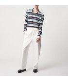 【ビューティ&ユース ユナイテッドアローズ/BEAUTY&YOUTH / UNITED ARROWS】の6(ROKU) ベロア ボーダー ポロシャツ 人気、トレンドファッション・服の通販 founy(ファニー) ファッション Fashion レディースファッション Fashion for Women トップス・カットソー Cut & Sew Tops シャツ・ブラウス・オフィスカジュアル Elegant Blouses & Button-Ups ポロシャツ・きれいめカジュアル Smart-Casual Polo Tops ベロアトップス Velour Tops / Velvet-Look Items インナー Innerwear エレガント 上品 Elegant コンパクト Compact, Small Size ベロア Velour, Soft Velvet ボーダー Border, Stripe ポロシャツ Polo Shirt, Collared Tee thumbnail COBALT|ID: prp329100004798510 ipo3291000000034816188