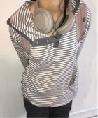 【チェルカ/CERCA】のMEMECLE/フード付きボーダーTシャツ 人気、トレンドファッション・服の通販 founy(ファニー) ファッション Fashion レディースファッション Fashion for Women トップス・カットソー Cut & Sew Tops シャツ・ブラウス・オフィスカジュアル Elegant Blouses & Button-Ups ロングTシャツ・Tシャツ Longline T-Shirts & Tees おすすめ Recommended / Our Picks トレンド Trend, Trending Now ボーダー Border, Stripe ポケット Pocket, Pocket Detail ミックス Mix, Mixed Style 再入荷 Restock / Back in Stock A/W・秋冬 Autumn/Winter thumbnail ライトグレー|ID: prp329100004798519 ipo3291000000034844672