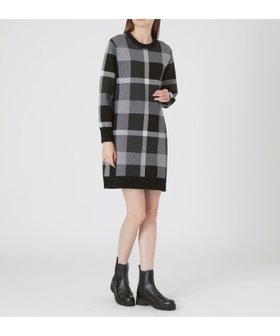 【ブルーレーベル クレストブリッジ/BLUE LABEL CRESTBRIDGE】のクレストブリッジチェックウーリージャカードドレス 人気、トレンドファッション・服の通販 founy(ファニー) ファッション Fashion レディースファッション Fashion for Women ワンピース Dresses フォーマル・パーティードレス・結婚式用ドレス Elegant & Casual Dresses おすすめ Recommended / Our Picks ジャカード／ジャガード Jacquard, Woven Pattern ドレス Dress, One-Piece |ID:prp329100004798792