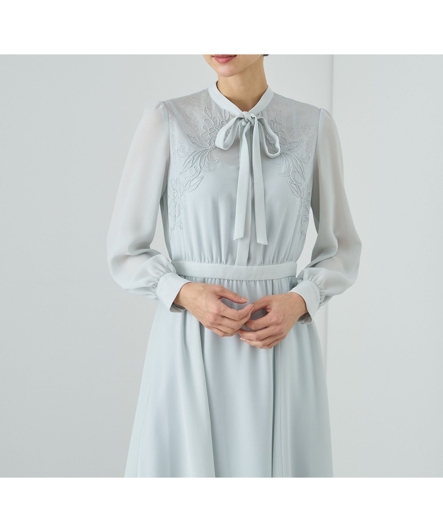 【アナイ/ANAYI】の【Eternal Line 2024】シアードビーレースボウタイ ワンピース インテリア・キッズ・メンズ・レディースファッション・服の通販 founy(ファニー) 　ファッション　Fashion　レディースファッション　Fashion for Women　ワンピース　Dresses　オケージョン　Occasion Wear　キャミソール　Camisole, Spaghetti Strap Top　スマート　Smart, Elegant　セットアップ　Set-Up, Coordinated Outfit　ドレス　Dress, One-Piece　パーティ　Party, Party Style　フェミニン　Feminine, Girly　フォーマル　Formal, Dressy　ペチコート　Petticoat, Underskirt　再入荷　Restock / Back in Stock　セレモニー　Ceremony　入学式　Entrance Ceremony　卒業式　Graduation Ceremony　結婚式　Wedding　ビジネス 仕事 通勤　Business / Work / Commuting　light blue|ID: prp329100004798806 ipo3291000000034938424