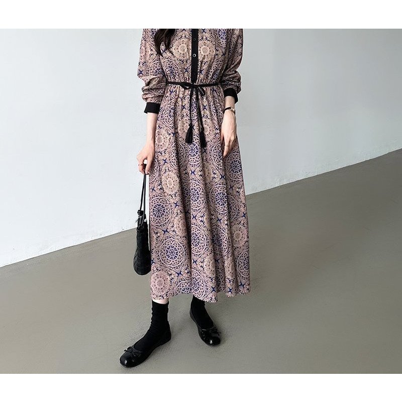 【ココモモ/COCOMOMO】のロングワンピース 配色 エスニック柄 きれいめ フレンチスリーブ 前開き インテリア・キッズ・メンズ・レディースファッション・服の通販 founy(ファニー) ファッション Fashion レディースファッション Fashion for Women ワンピース Dresses エスニック Ethnic Style スリーブ Sleeve, Long Sleeve / Short Sleeve タッセル Tassel, Fringe フレンチ French, French Style リゾート Resort, Vacation Style ロング Long, Long-Length 半袖 Short Sleeve, Half Sleeve 夏 Summer 旅行 Travel 春 Spring S/S・春夏 SS, Spring/Summer, Warm Season 長袖 Long Sleeve, Full Sleeve 長袖・ブルー|ID: prp329100004798808 ipo3291000000034884228