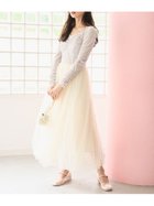 【スナイデル/SNIDEL】の【Chacott】ベロア×チュールワンピース WHT[001]|ID:prp329100004798814