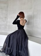 【スナイデル/SNIDEL】の【Chacott】ベロア×チュールワンピース BLK[009]|ID:prp329100004798814