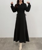 【ジュノア/JUNOAH】のCENEA キーネック裏起毛レースアップワンピース ブラック|ID: prp329100004798844 ipo3291000000034906339