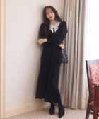 【プロポーション ボディドレッシング/PROPORTION BODY DRESSING】のレース襟付きニットワンピース 人気、トレンドファッション・服の通販 founy(ファニー) ファッション Fashion レディースファッション Fashion for Women ワンピース Dresses ニットワンピース Knit Dresses ウォーム Warm Fabric スリット Slit, Slit Detail トレンド Trend, Trending Now フィット Fit, Slim Fit フレア Flare, Flared レース Lace, Lace Fabric thumbnail ブラック|ID: prp329100004798852 ipo3291000000034818442