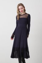 【ピンキーアンドダイアン/Pinky&Dianne】のシアーコンビフレアーニットワンピース 人気、トレンドファッション・服の通販 founy(ファニー) ファッション Fashion レディースファッション Fashion for Women ワンピース Dresses ニットワンピース Knit Dresses インナー Innerwear シアー Sheer, See-Through スタンダード Standard, Basic ストレッチ Stretch, Stretchy Fabric フィット Fit, Slim Fit プリーツ Pleats, Pleated ペチコート Petticoat, Underskirt thumbnail ネイビー|ID: prp329100004798883 ipo3291000000034818572