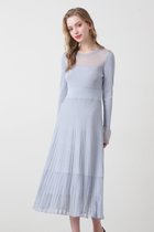 【ピンキーアンドダイアン/Pinky&Dianne】のシアーコンビフレアーニットワンピース 人気、トレンドファッション・服の通販 founy(ファニー) ファッション Fashion レディースファッション Fashion for Women ワンピース Dresses ニットワンピース Knit Dresses インナー Innerwear シアー Sheer, See-Through スタンダード Standard, Basic ストレッチ Stretch, Stretchy Fabric フィット Fit, Slim Fit プリーツ Pleats, Pleated ペチコート Petticoat, Underskirt thumbnail サックスブルー2|ID: prp329100004798883 ipo3291000000034818575