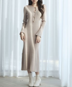 【セゾンドパピヨン/SAISON DE PAPILLON】の涙開き風ミモレ丈ニットワンピース 人気、トレンドファッション・服の通販 founy(ファニー) ファッション Fashion レディースファッション Fashion for Women ワンピース Dresses ニットワンピース Knit Dresses エレガント 上品 Elegant フィット Fit, Slim Fit フロント Front, Front Design ペンシル Pencil, Pencil Skirt リブニット Rib Knit, Ribbed Knit |ID:prp329100004798887