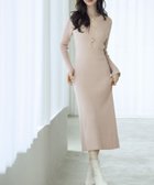 【セゾンドパピヨン/SAISON DE PAPILLON】の涙開き風ミモレ丈ニットワンピース 人気、トレンドファッション・服の通販 founy(ファニー) ファッション Fashion レディースファッション Fashion for Women ワンピース Dresses ニットワンピース Knit Dresses エレガント 上品 Elegant フィット Fit, Slim Fit フロント Front, Front Design ペンシル Pencil, Pencil Skirt リブニット Rib Knit, Ribbed Knit thumbnail ピンク|ID: prp329100004798887 ipo3291000000034872383