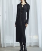 【セゾンドパピヨン/SAISON DE PAPILLON】の涙開き風ミモレ丈ニットワンピース 人気、トレンドファッション・服の通販 founy(ファニー) ファッション Fashion レディースファッション Fashion for Women ワンピース Dresses ニットワンピース Knit Dresses エレガント 上品 Elegant フィット Fit, Slim Fit フロント Front, Front Design ペンシル Pencil, Pencil Skirt リブニット Rib Knit, Ribbed Knit thumbnail ブラック|ID: prp329100004798887 ipo3291000000034872385