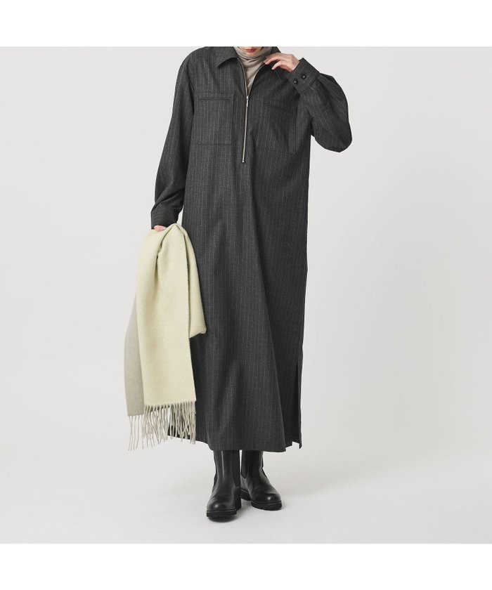 【ビューティ&ユース ユナイテッドアローズ/BEAUTY&YOUTH / UNITED ARROWS】のハーフジップ スリットワンピース インテリア・キッズ・メンズ・レディースファッション・服の通販 founy(ファニー) https://founy.com/ ファッション Fashion レディースファッション Fashion for Women ワンピース Dresses インナー Innerwear ジップ Zip, Zipper ストライプ Stripe, Striped Pattern スリット Slit, Slit Detail タートルネック Turtleneck, High Neck ポケット Pocket, Pocket Detail マニッシュ Mannish, Boyish 無地 Plain, Solid Color ロング Long, Long-Length おすすめ Recommended / Our Picks |ID: prp329100004798901 ipo3291000000034917079