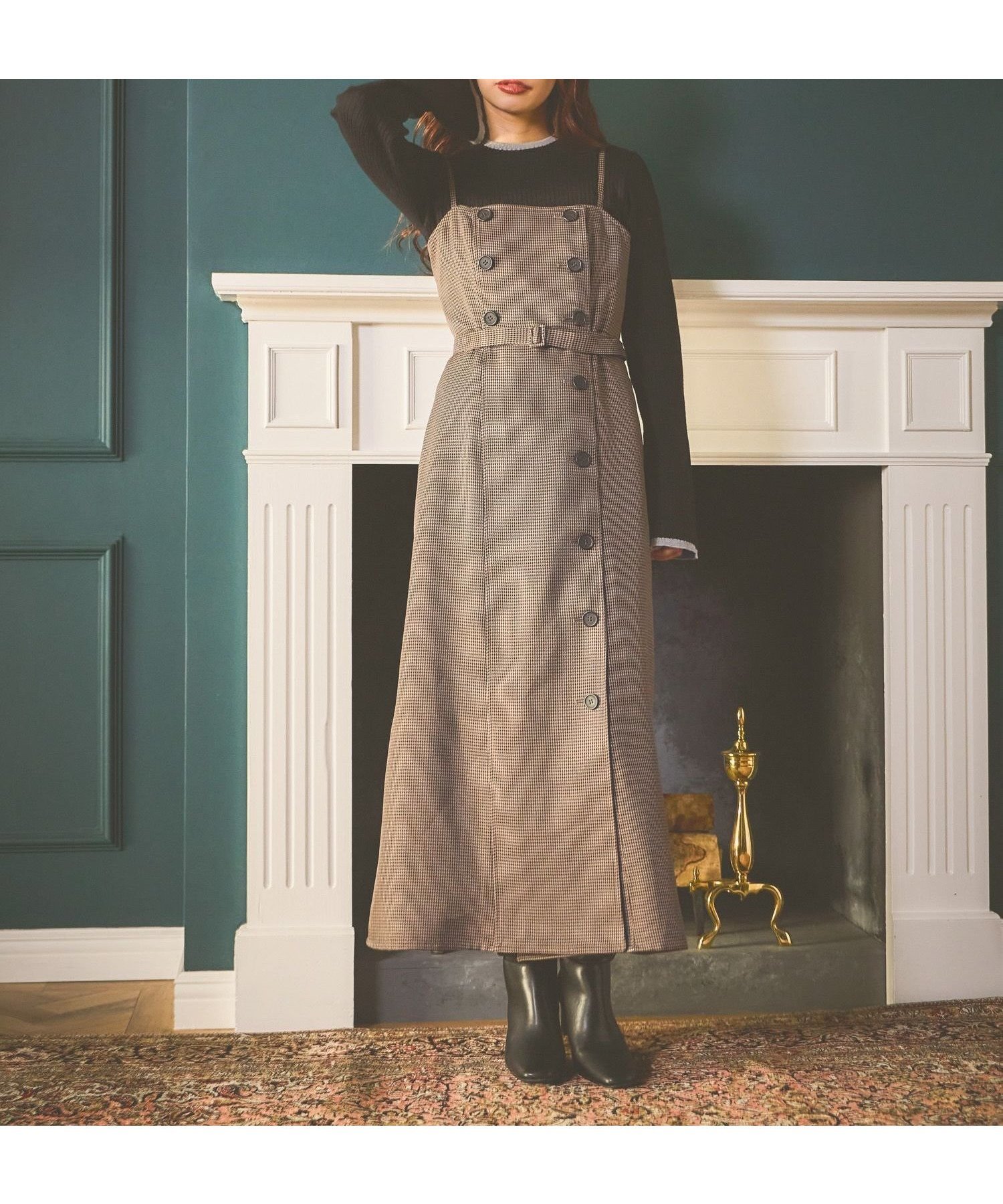 【ミスティ ウーマン/mysty woman】のトレンチライクキャミワンピース インテリア・キッズ・メンズ・レディースファッション・服の通販 founy(ファニー) ファッション Fashion レディースファッション Fashion for Women ワンピース Dresses キャミソールワンピース Camisole Dresses おすすめ Recommended / Our Picks インナー Innerwear キャミワンピース Cami Dress, Slip Dress クラシカル Classical, Vintage-Inspired ジャケット Jacket, Outerwear セットアップ Set-Up, Coordinated Outfit デニム Denim, Jeans Material モカチェック|ID: prp329100004798910 ipo3291000000034818732