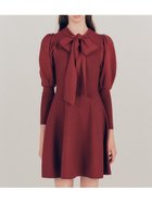 【リリーブラウン/Lily Brown】のボウタイリボンニットワンピース RED[046]|ID: prp329100004798918 ipo3291000000035124073