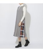 【ブルーレーベル クレストブリッジ/BLUE LABEL CRESTBRIDGE】のサイドチェック切替ジャンスカ 人気、トレンドファッション・服の通販 founy(ファニー) ファッション Fashion レディースファッション Fashion for Women インナー Innerwear チェック Check, Plaid, Tartan トレンド Trend, Trending Now フレア Flare, Flared ロング Long, Long-Length 切替 Switching, Contrast Panel 洗える Machine Washable thumbnail グレー|ID: prp329100004798933 ipo3291000000034938334