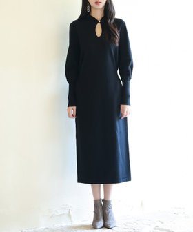 【セゾンドパピヨン/SAISON DE PAPILLON】のハイゲージ編み長袖ニットワンピース 人気、トレンドファッション・服の通販 founy(ファニー) ファッション Fashion レディースファッション Fashion for Women ワンピース Dresses ニットワンピース Knit Dresses コンシャス Conscious, Bodycon スリーブ Sleeve, Long Sleeve / Short Sleeve フィット Fit, Slim Fit フェミニン Feminine, Girly フロント Front, Front Design リボン Ribbon, Bow 長袖 Long Sleeve, Full Sleeve |ID:prp329100004798943