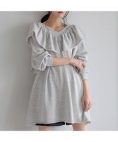 【ローリーズファーム/LOWRYS FARM】のウラケフリルミニワンピース 人気、トレンドファッション・服の通販 founy(ファニー) ファッション Fashion レディースファッション Fashion for Women ワンピース Dresses おすすめ Recommended / Our Picks アシンメトリー Asymmetrical Style ショート Short, Short Length チュニック Tunic, Long Top バランス Balance, Style Balance フリル Frill, Ruffle フレア Flare, Flared ロング Long, Long-Length |ID:prp329100004798945