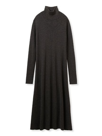 【ミラオーウェン/Mila Owen】のタートルネックリブニットフレアワンピース インテリア・キッズ・メンズ・レディースファッション・服の通販 founy(ファニー) 　ファッション　Fashion　レディースファッション　Fashion for Women　ワンピース　Dresses　おすすめ　Recommended / Our Picks　シンプル　Simple, Minimal　スタイリッシュ　Stylish, Fashionable　スマート　Smart, Elegant　ハイネック　High Neck, Mock Neck　フレア　Flare, Flared　リブニット　Rib Knit, Ribbed Knit　GRY[006]|ID: prp329100004798952 ipo3291000000034819006