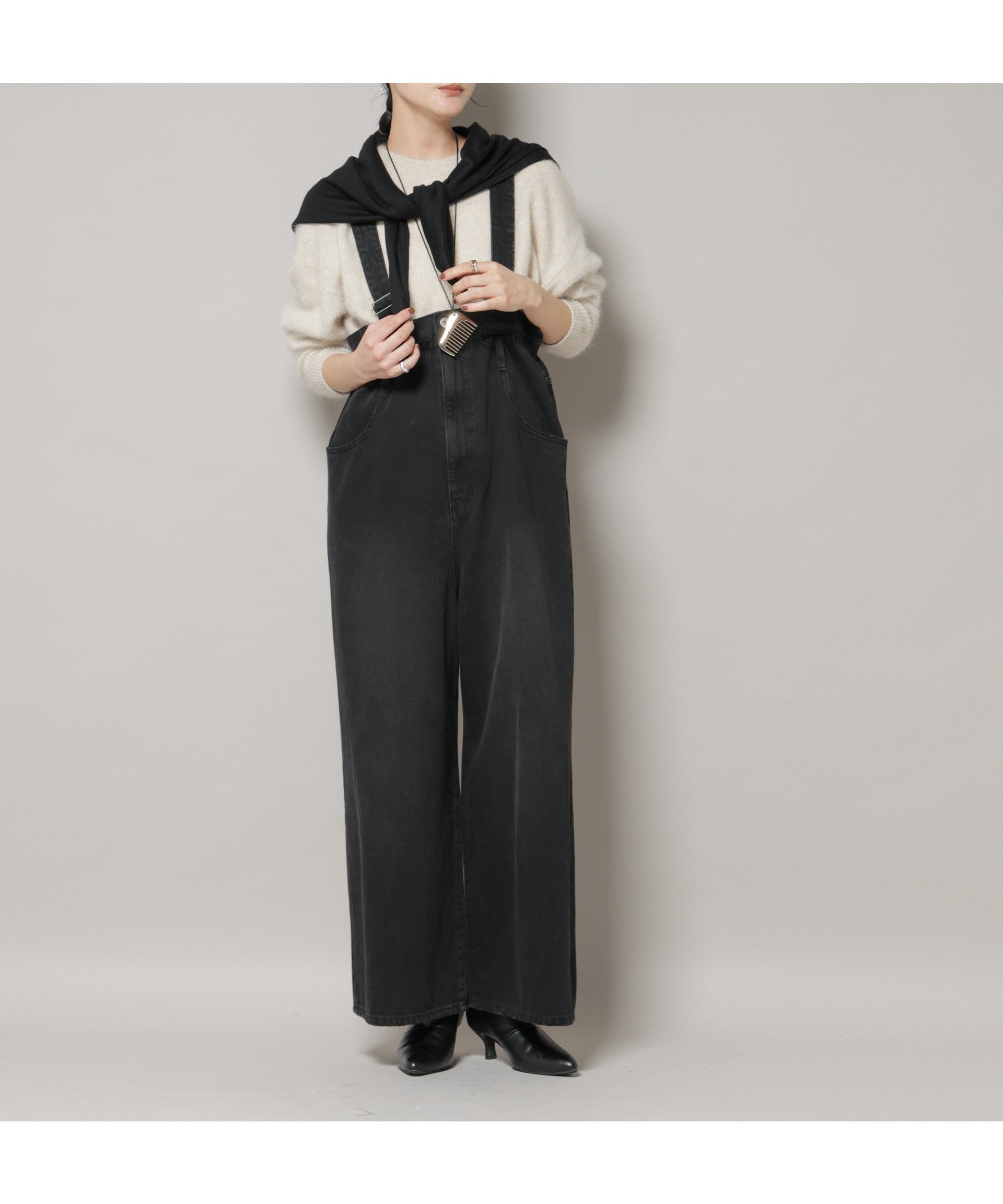 【ナノ ユニバース/nano universe】のコットンワイドサロペット インテリア・キッズ・メンズ・レディースファッション・服の通販 founy(ファニー) ファッション Fashion レディースファッション Fashion for Women ワンピース Dresses サロペット&オールインワン Dungarees & Jumpsuit Styles アクセサリー Fashion Accessories インナー Innerwear サロペット Overalls, Salopette デニム Denim, Jeans Material フィット Fit, Slim Fit ロング Long, Long-Length ワイド Wide, Wide Fit 2025年 2025 2025-2026秋冬・A/W Autumn/Winter 2025–26 AW25–26 ブラック|ID: prp329100004798980 ipo3291000000034819150