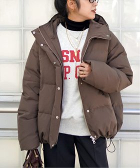 【エーピーストゥディオ/AP STUDIO】のフードダウンジャケット(ブラウン) 人気、トレンドファッション・服の通販 founy(ファニー) ファッション Fashion レディースファッション Fashion for Women アウター Coat / Outerwear Collection レディースジャケット・軽アウター Jackets ジャケット Jacket, Outerwear スマート Smart, Elegant ダウン Down, Puffer トレンド Trend, Trending Now バランス Balance, Style Balance フォルム Silhouette, Form モダン Modern, Contemporary |ID:prp329100004798982