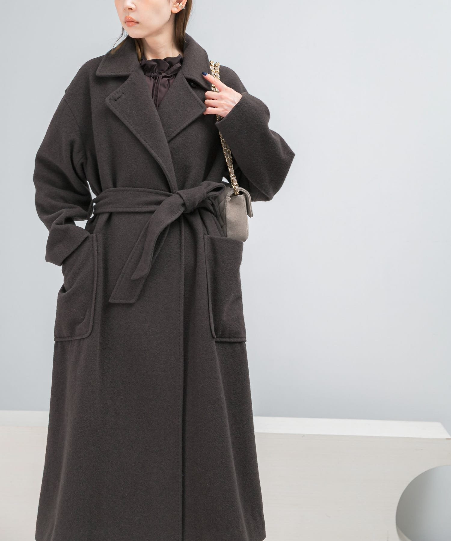 【アーバンリサーチ ロッソ/URBAN RESEARCH ROSSO】のウールカシミヤコート インテリア・キッズ・メンズ・レディースファッション・服の通販 founy(ファニー) ファッション Fashion レディースファッション Fashion for Women アウター Coat / Outerwear Collection コート・ロングコート・ピーコート Long Coats, Peacoats & More キュプラ Cupro, Eco Fabric クール Cool, Chic シンプル Simple, Minimal A/W・秋冬 Autumn/Winter 冬 Winter / This Winter 2025年 2025 2025-2026秋冬・A/W Autumn/Winter 2025–26 AW25–26 ダークブラウン|ID: prp329100004798985 ipo3291000000034868968