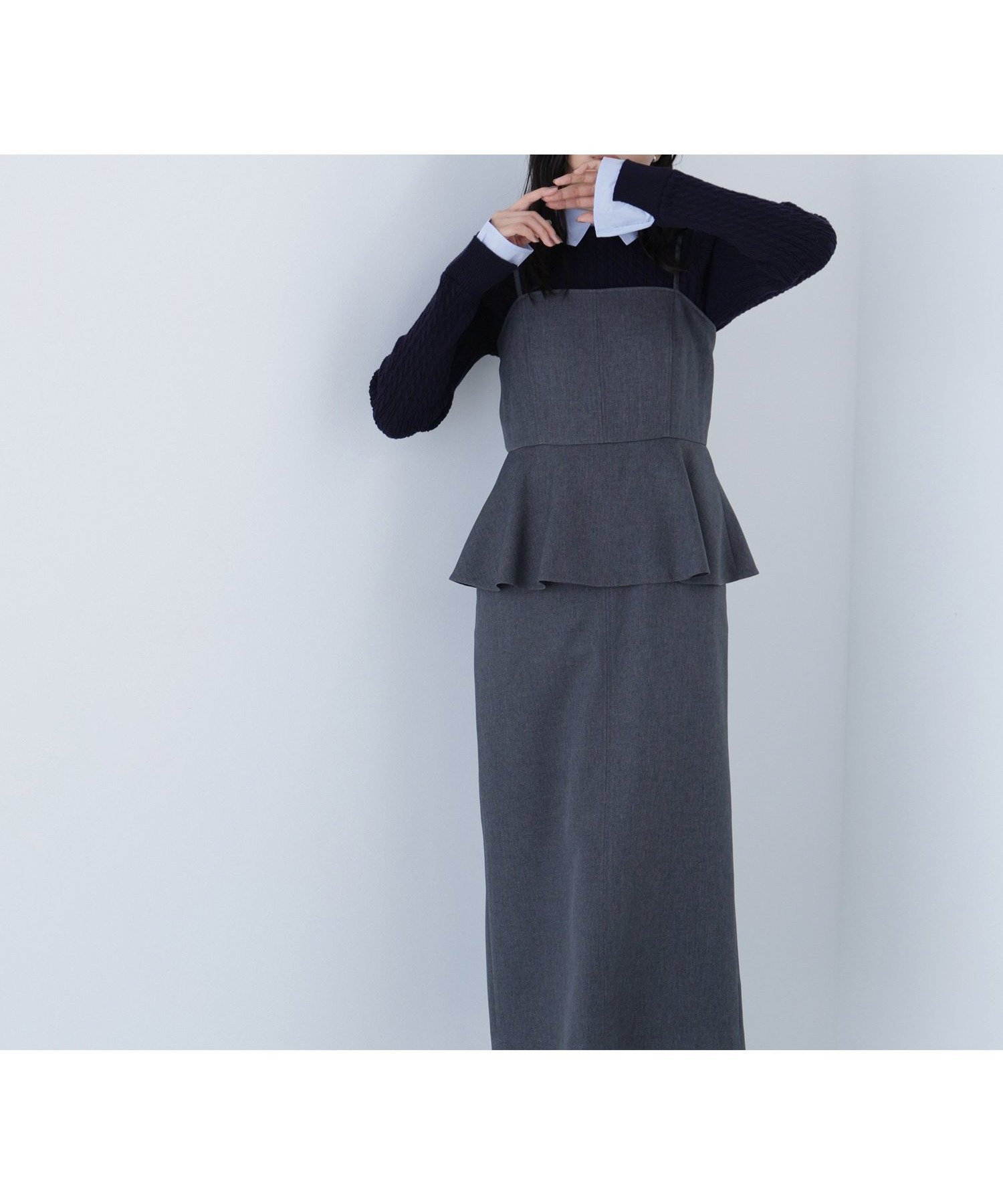 【ナチュラル ビューティー ベーシック/NATURAL BEAUTY BASIC】のペプラムキャミジャンスカ 人気、トレンドファッション・服の通販 founy(ファニー) ファッション Fashion レディースファッション Fashion for Women トップス・カットソー Cut & Sew Tops キャミソール&ノースリーブ Camisoles & Sleeveless Tops スリット Slit, Slit Detail フィット Fit, Slim Fit ペプラム Peplum, Flared Hem ロング Long, Long-Length エレガント 上品 Elegant other-1|ID: prp329100004798986 ipo3291000000034916793