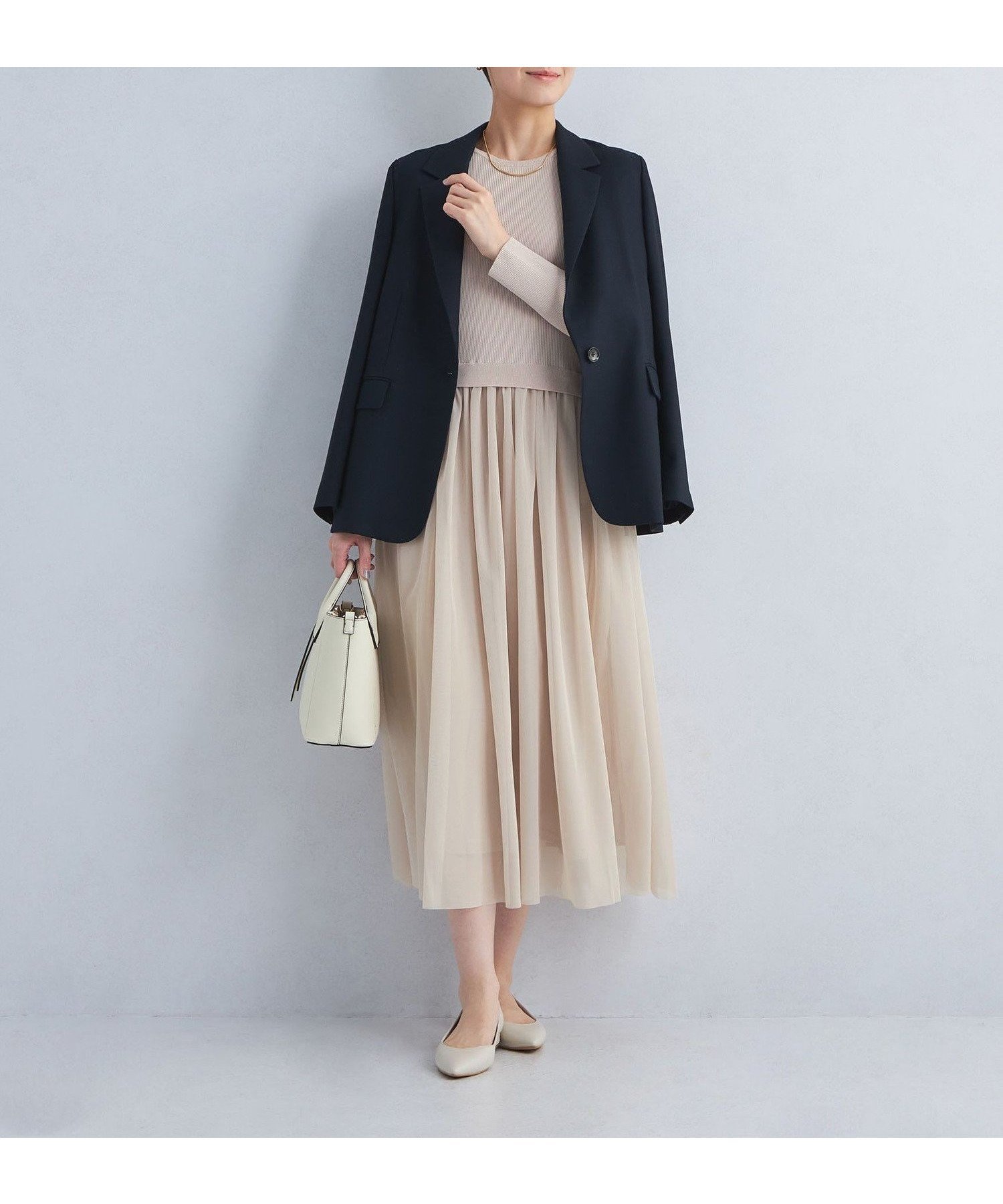 【ユナイテッドアローズ/UNITED ARROWS】のチュール ドッキング ワンピース -ウォッシャブル- 人気、トレンドファッション・服の通販 founy(ファニー) 　ファッション　Fashion　レディースファッション　Fashion for Women　ワンピース　Dresses　ウォッシャブル　Machine Washable　春　Spring　シューズ　Shoes, Footwear　チュール　Tulip, Tulip Motif　ドッキング　Docking, Mixed Material　フェミニン　Feminine, Girly　フラット　Flat, Flat Shoes　冬　Winter / This Winter　アウトレット　Outlet / Clearance　おすすめ　Recommended / Our Picks　エレガント 上品　Elegant　ビジネス 仕事 通勤　Business / Work / Commuting　 other-1|ID: prp329100004799009 ipo3291000000034939128