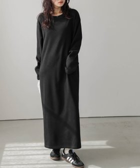 【ラジュール/Lajour】の裏起毛スウェットロングワンピース 人気、トレンドファッション・服の通販 founy(ファニー) ファッション Fashion レディースファッション Fashion for Women ワンピース Dresses おすすめ Recommended / Our Picks お家時間・ステイホーム Stay Home / At Home なめらか Smooth, Silky Texture シンプル Simple, Minimal ロング Long, Long-Length |ID:prp329100004799023