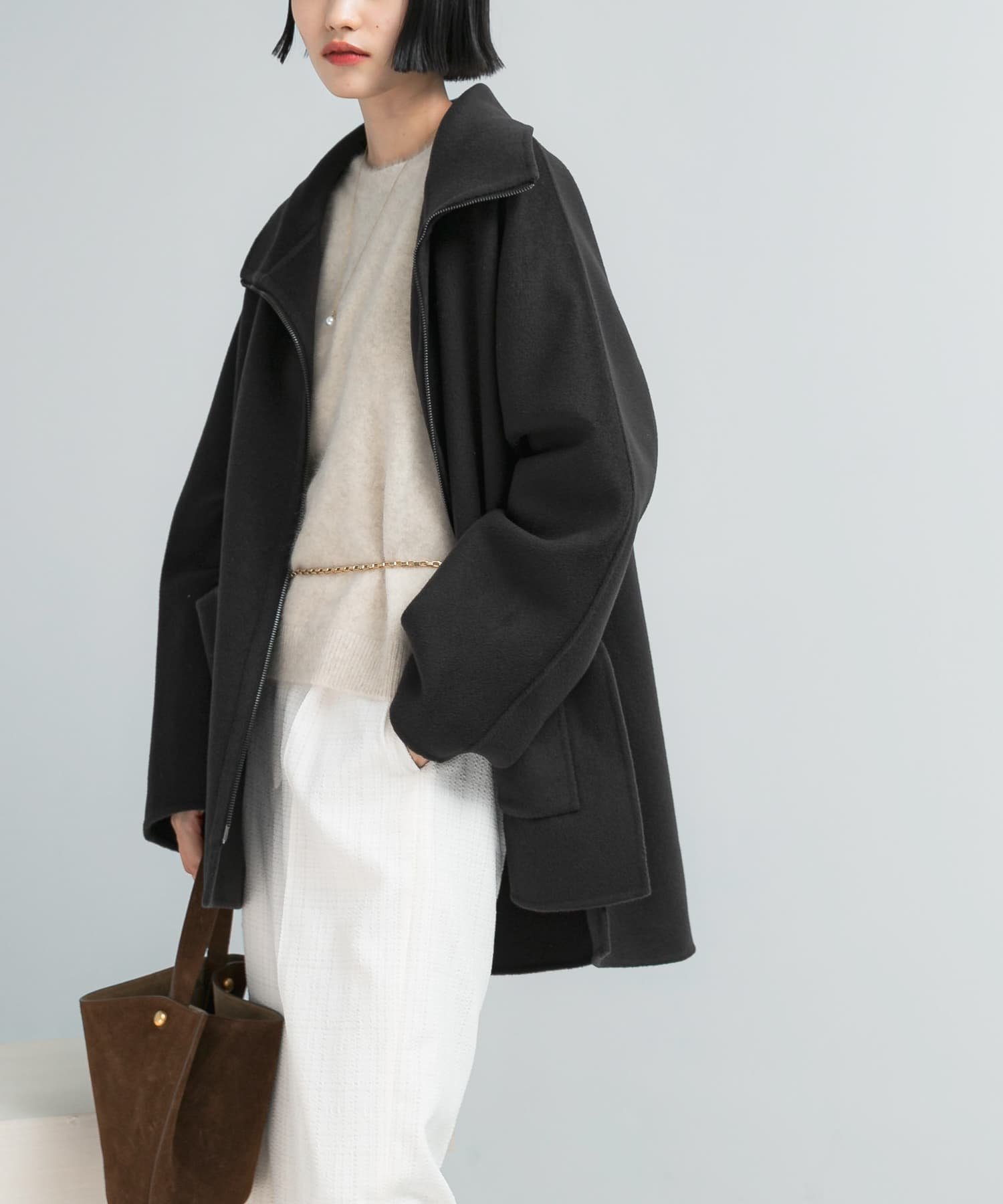 【アーバンリサーチ ロッソ/URBAN RESEARCH ROSSO】のダブルジップリバーコート インテリア・キッズ・メンズ・レディースファッション・服の通販 founy(ファニー) ファッション Fashion レディースファッション Fashion for Women アウター Coat / Outerwear Collection コート・ロングコート・ピーコート Long Coats, Peacoats & More 2025年 2025 2025-2026秋冬・A/W Autumn/Winter 2025–26 AW25–26 冬 Winter / This Winter エレガント 上品 Elegant ビッグ Big, Oversized フェミニン Feminine, Girly フロント Front, Front Design ポケット Pocket, Pocket Detail ミドル Middle Length, Mid Height A/W・秋冬 Autumn/Winter チャコールグレー|ID: prp329100004799066 ipo3291000000034892426