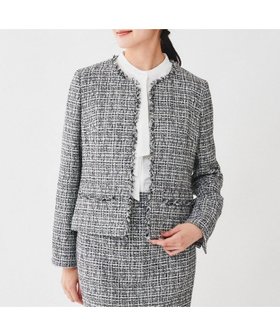 【アンタイトル/UNTITLED】の【入卒/セレモニー/通勤】ラメツイード ノーカラージャケット 人気、トレンドファッション・服の通販 founy(ファニー) ファッション Fashion レディースファッション Fashion for Women アウター Coat / Outerwear Collection レディースジャケット・軽アウター Jackets ノーカラージャケット / シンプル上品コーデ Collarless Jackets おすすめ Recommended / Our Picks アクリル Acrylic Material コンパクト Compact, Small Size シンプル Simple, Minimal ジャケット Jacket, Outerwear ストレッチ Stretch, Stretchy Fabric スマート Smart, Elegant セットアップ Set-Up, Coordinated Outfit セレモニー Ceremony ツイード Twill, Twill Weave フリンジ Fringe, Tassel ポケット Pocket, Pocket Detail エレガント 上品 Elegant 定番 Standard, Basic Item ビジネス 仕事 通勤 Business / Work / Commuting |ID:prp329100004799068