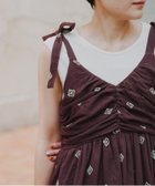 【チャオパニックティピー/CIAOPANIC TYPY】の【aguni】 エンブロイダリーティアードキャミワンピ 人気、トレンドファッション・服の通販 founy(ファニー) ファッション Fashion レディースファッション Fashion for Women ワンピース Dresses キャミソールワンピース Camisole Dresses インド Indian Textile インナー Innerwear カラフル Colorful Design タンク Tank Top, Sleeveless Top デニム Denim, Jeans Material フリル Frill, Ruffle プリント Print, Printed Pattern レース Lace, Lace Fabric おすすめ Recommended / Our Picks thumbnail ブラウン|ID: prp329100004799093 ipo3291000000034819751